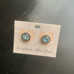Brighton Mini Post, Blue Gem with silver backing